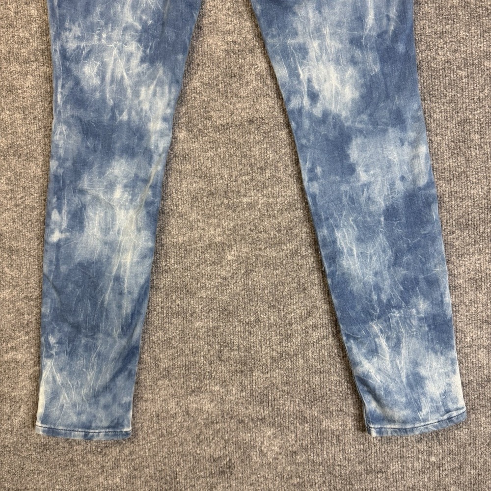 True Religion Jeans Women 29 Blue Halle Super Skinny Tie Dye Y2K USA Made - Picture 16 of 16